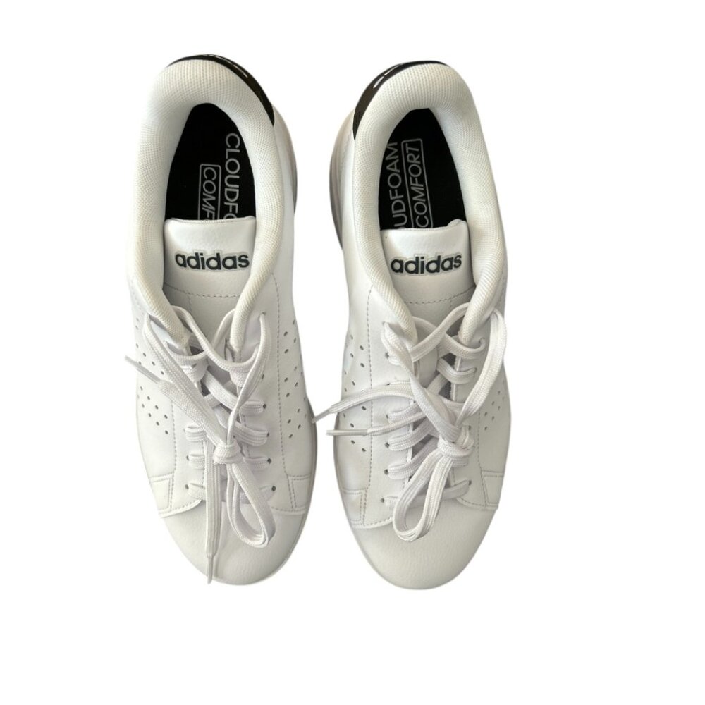 Adidas Mens Advantage Sneakers 6-12" Shaft height - Lace up Size 7.5 - White/Blk